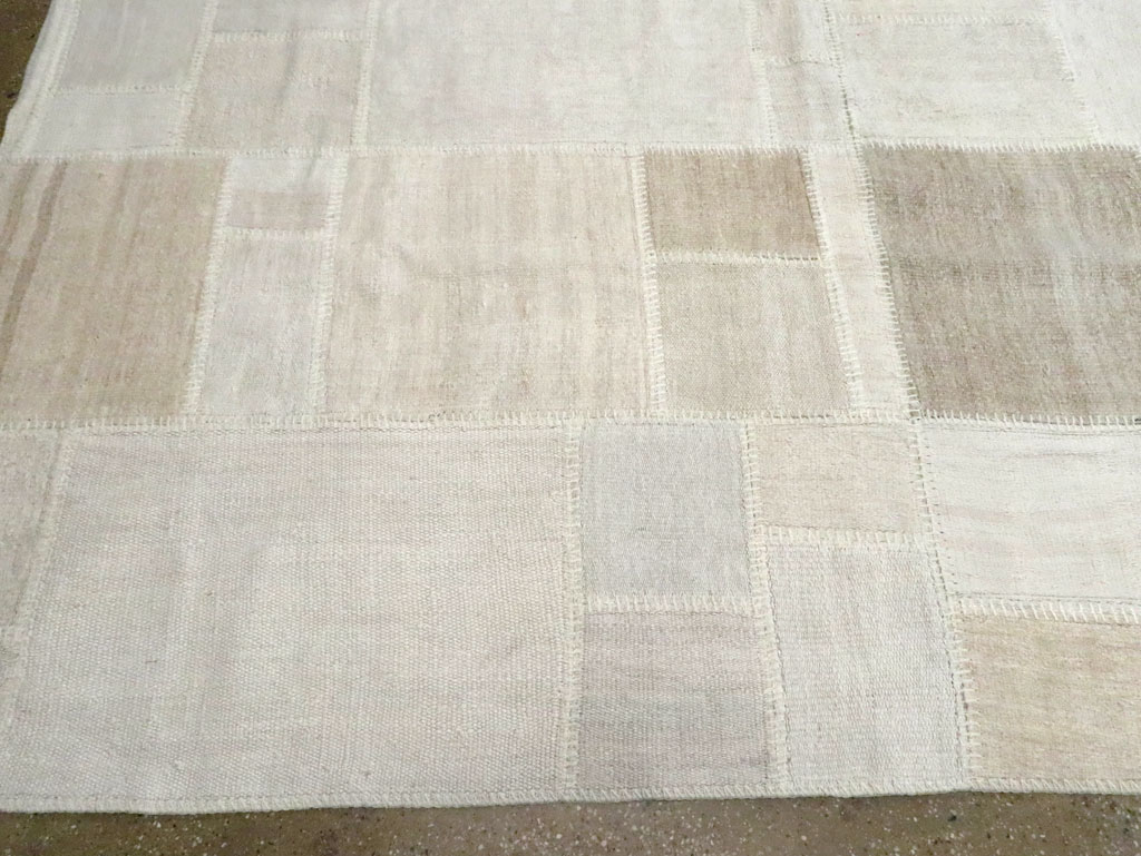 Contemporary Turkish Flatweave Kilim Patchwork Large Gallery Carpet, No.30580 - Gss