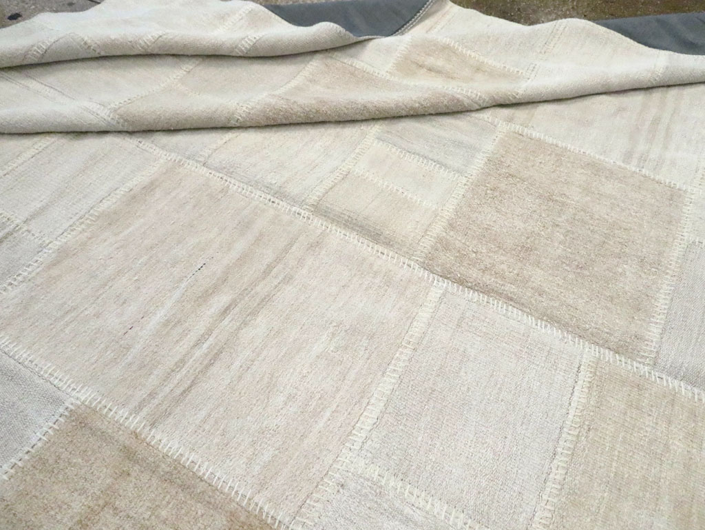 Contemporary Turkish Flatweave Kilim Patchwork Large Gallery Carpet, No.30580 - Gss