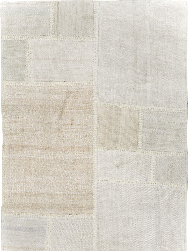 Contemporary Turkish Flatweave Kilim Patchwork Runner, No.30581 - Gss