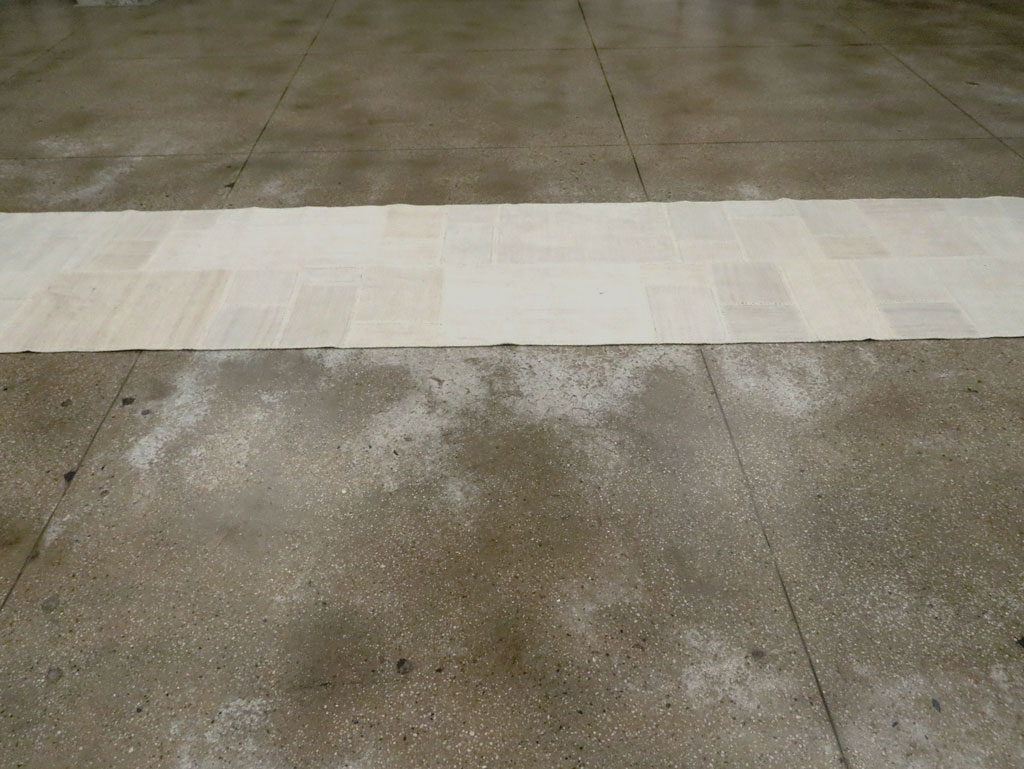 Contemporary Turkish Flatweave Kilim Patchwork Runner, No.30581 - Gss