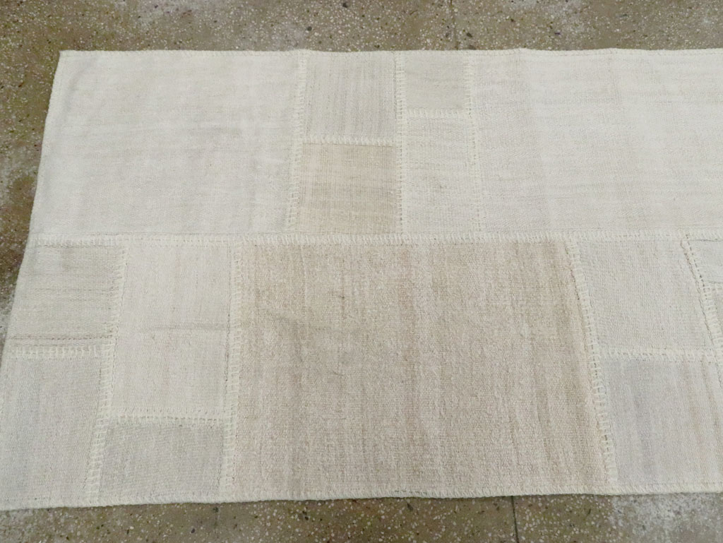 Contemporary Turkish Flatweave Kilim Patchwork Runner, No.30581 - Gss