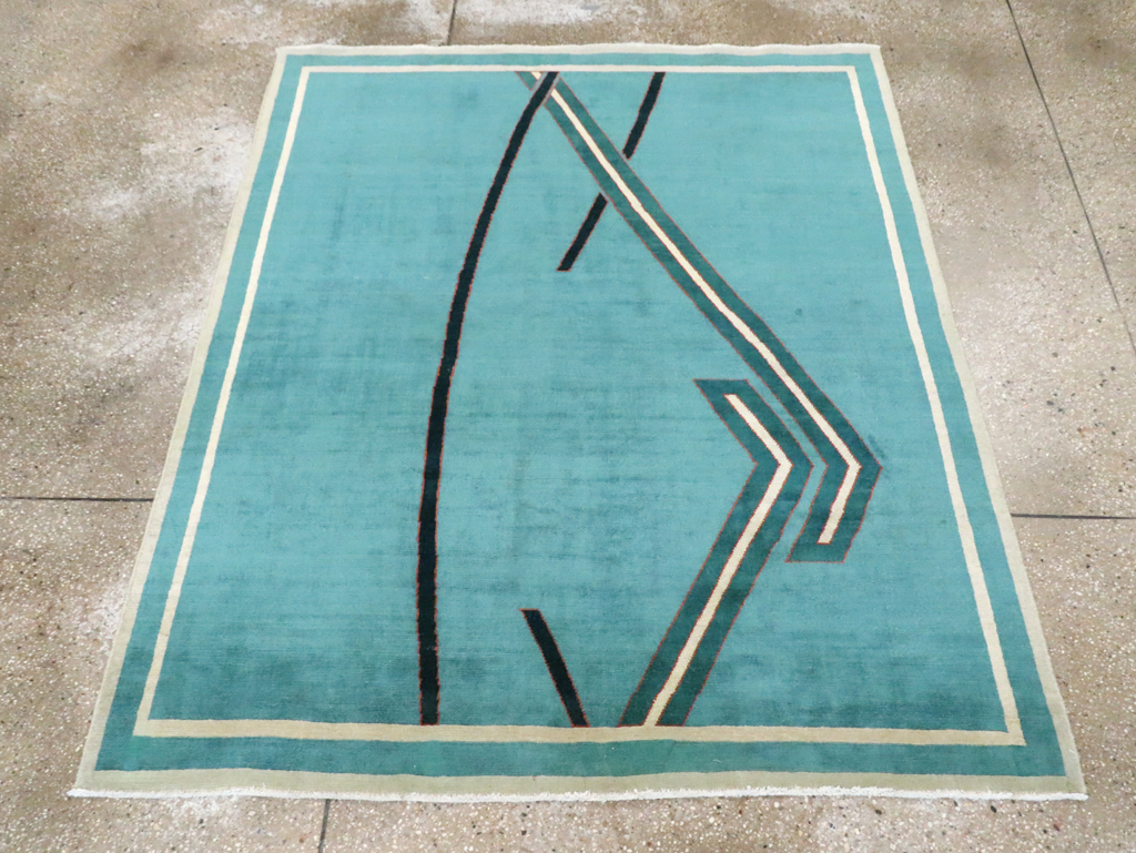 Vintage Persian Art Deco Rug, No.30595 - Gss