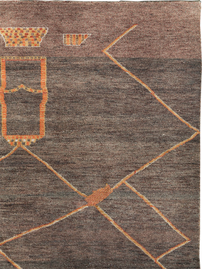 Persian Gabbeh Inspired Turkish Room Size Carpet, No.30598 - Gss