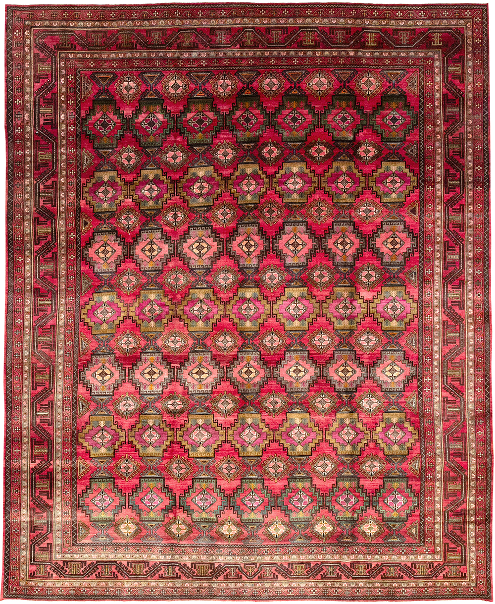Vintage Central Asia Turkoman Room Size Carpet, No.30601 - Gss