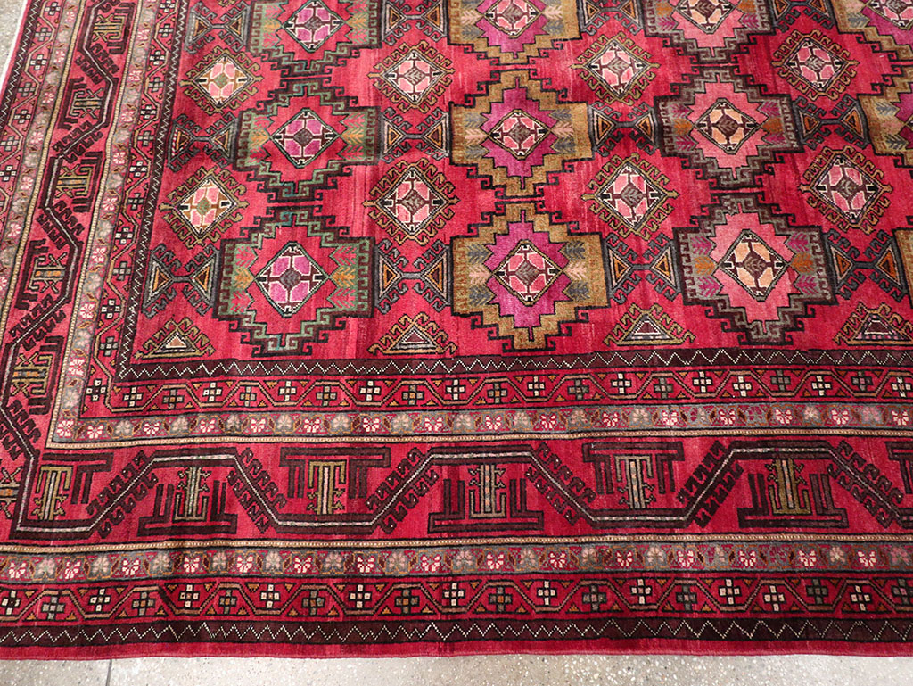 Vintage Central Asia Turkoman Room Size Carpet, No.30601 - Gss