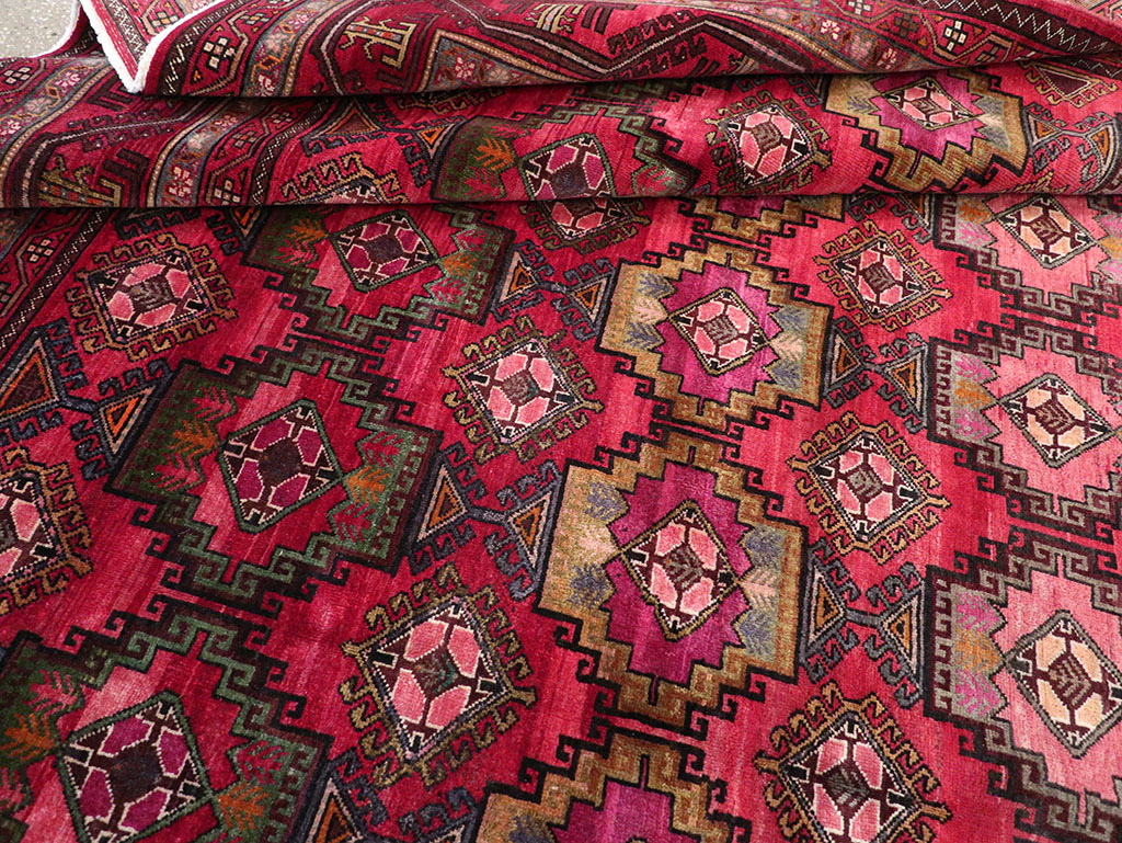 Vintage Central Asia Turkoman Room Size Carpet, No.30601 - Gss