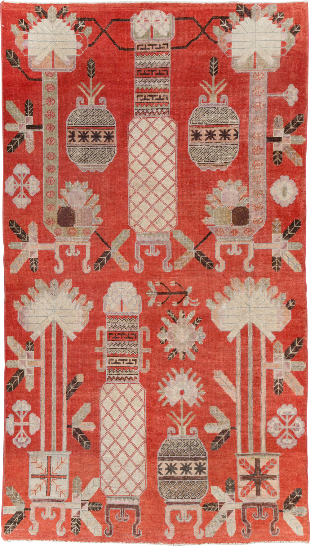 Antique East Turkestan Khotan Accent Rug, No.30605 - Gss