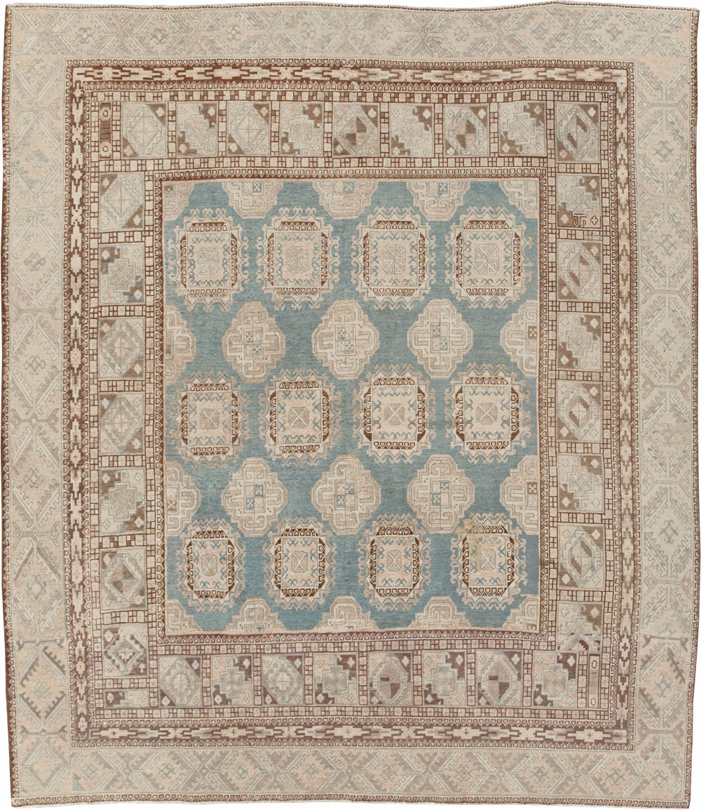 Antique East Turkestan Khotan Small Square Room Size Carpet, No.30608 - Gss