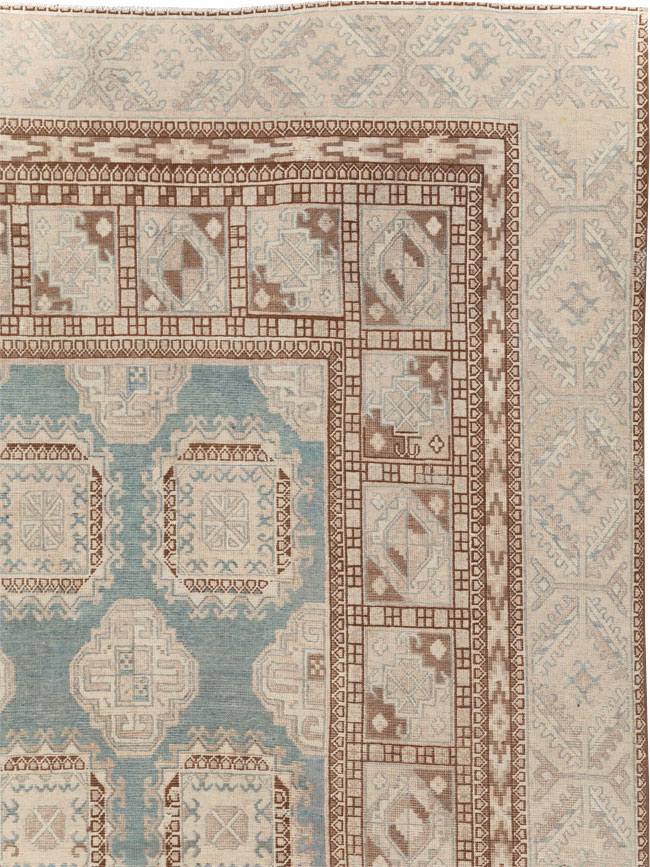 Antique East Turkestan Khotan Small Square Room Size Carpet, No.30608 - Gss