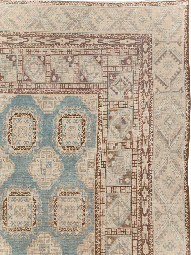 Antique East Turkestan Khotan Small Square Room Size Carpet, No.30608 - Gss