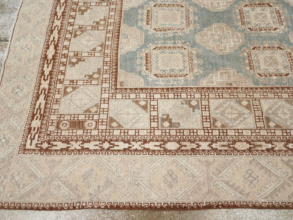 Antique East Turkestan Khotan Small Square Room Size Carpet, No.30608 - Gss