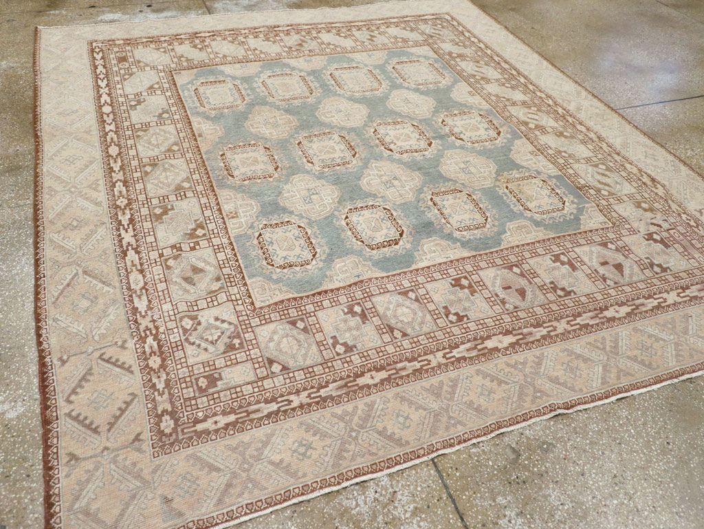 Antique East Turkestan Khotan Small Square Room Size Carpet, No.30608 - Gss