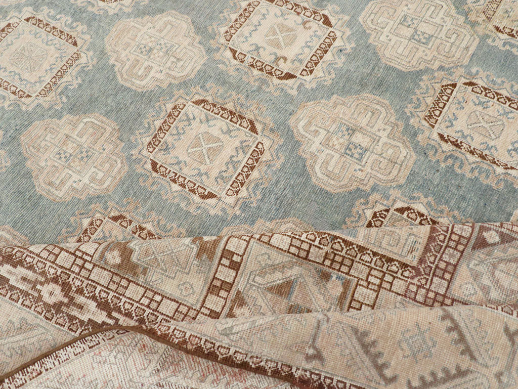 Antique East Turkestan Khotan Small Square Room Size Carpet, No.30608 - Gss