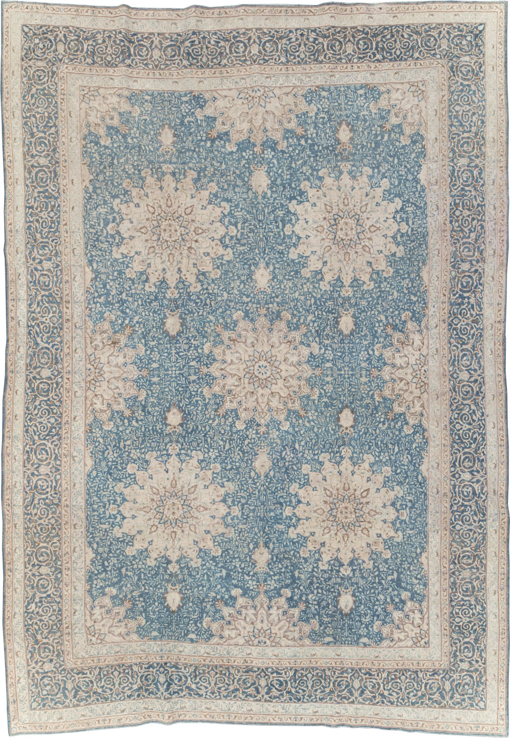Vintage Persian Mashad Room Size Carpet, No.30609 - Gss