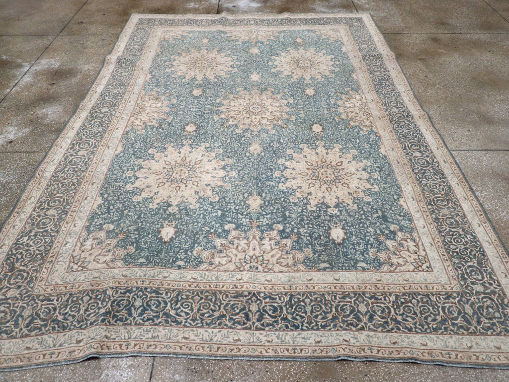 Vintage Persian Mashad Room Size Carpet, No.30609 - Gss