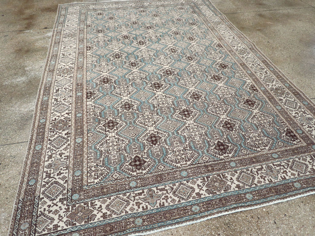 Vintage Persian Tabriz Small Room Size Carpet, No.30614 - Gss