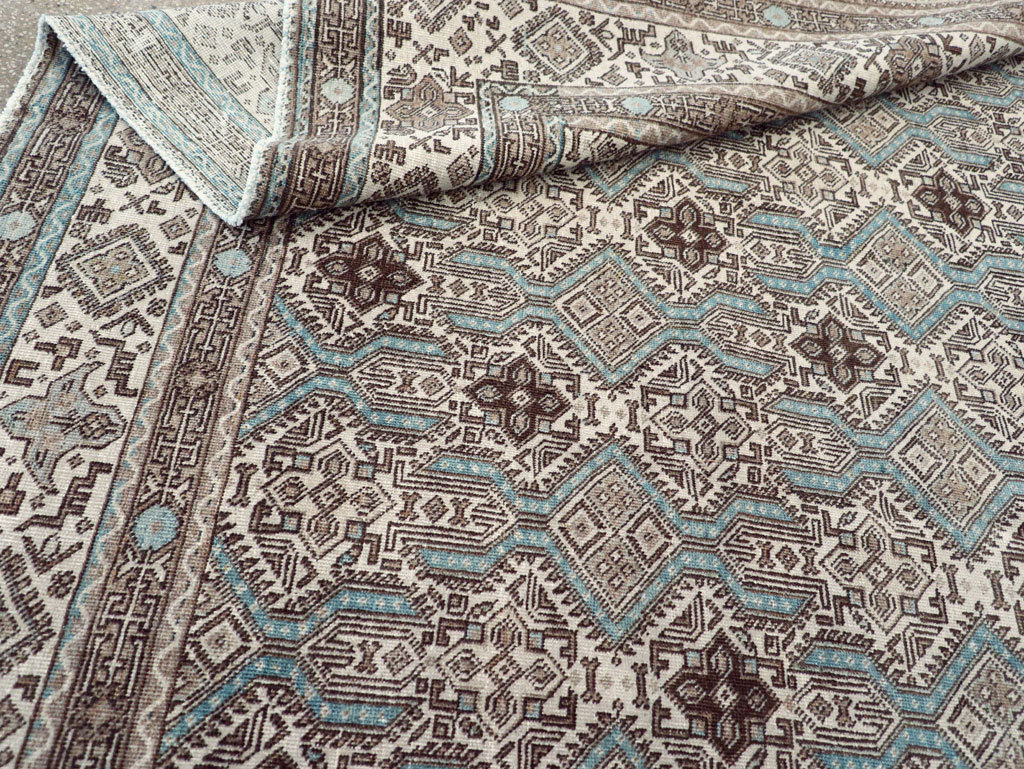 Vintage Persian Tabriz Small Room Size Carpet, No.30614 - Gss