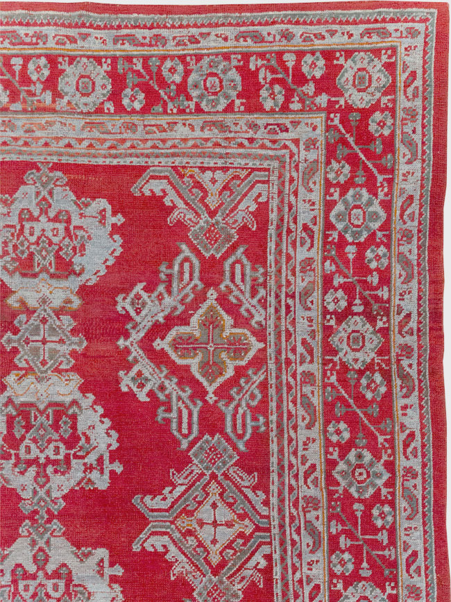 Vintage Turkish Oushak Square Room Size Carpet, No.30618 - Gss