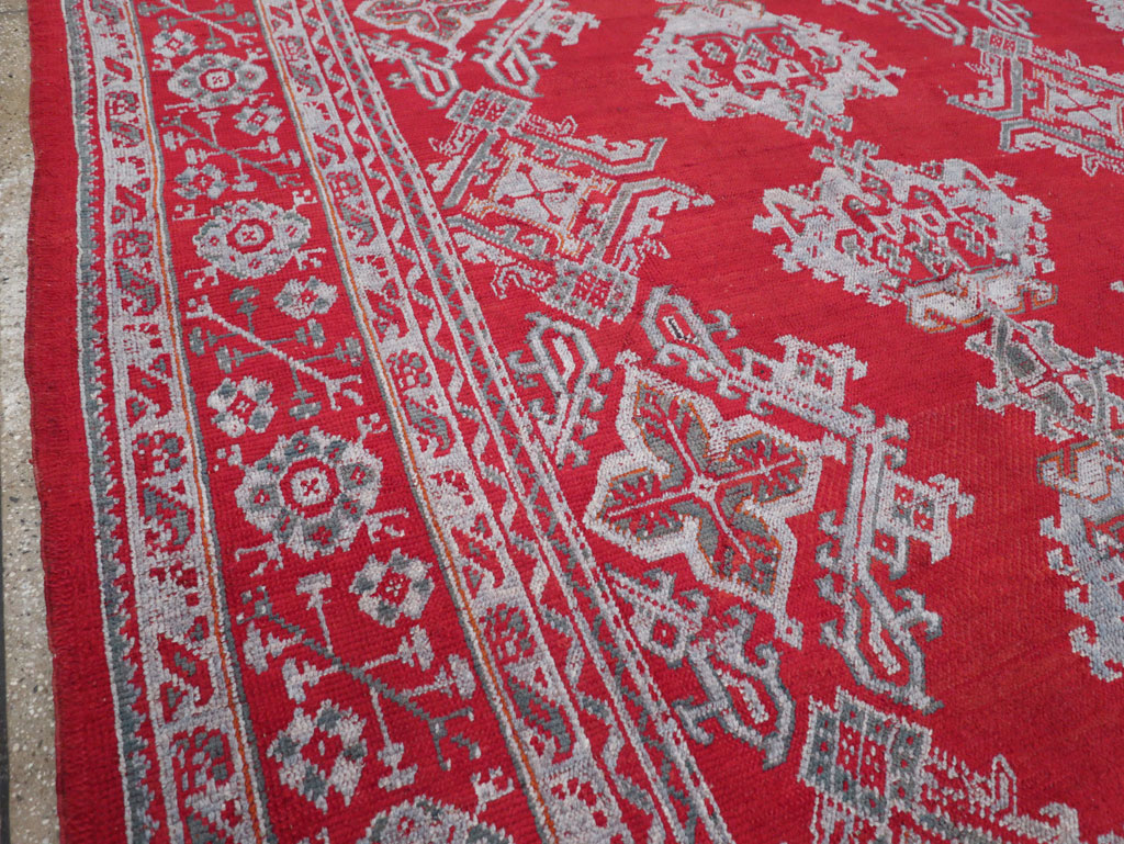 Vintage Turkish Oushak Square Room Size Carpet, No.30618 - Gss