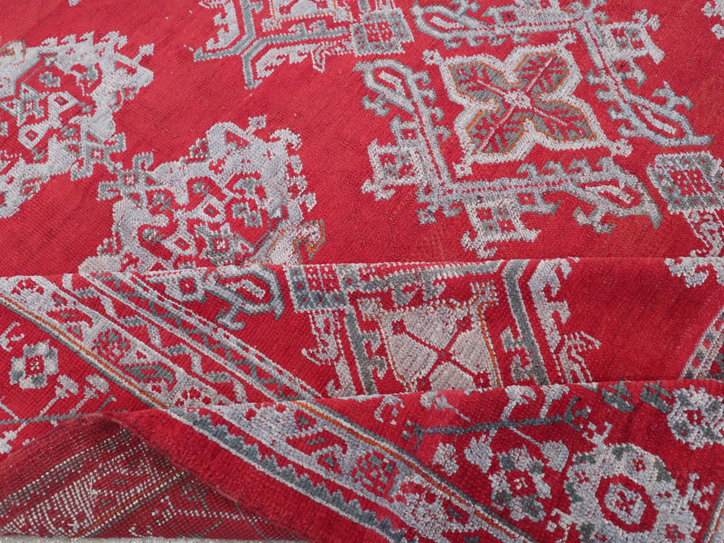 Vintage Turkish Oushak Square Room Size Carpet, No.30618 - Gss