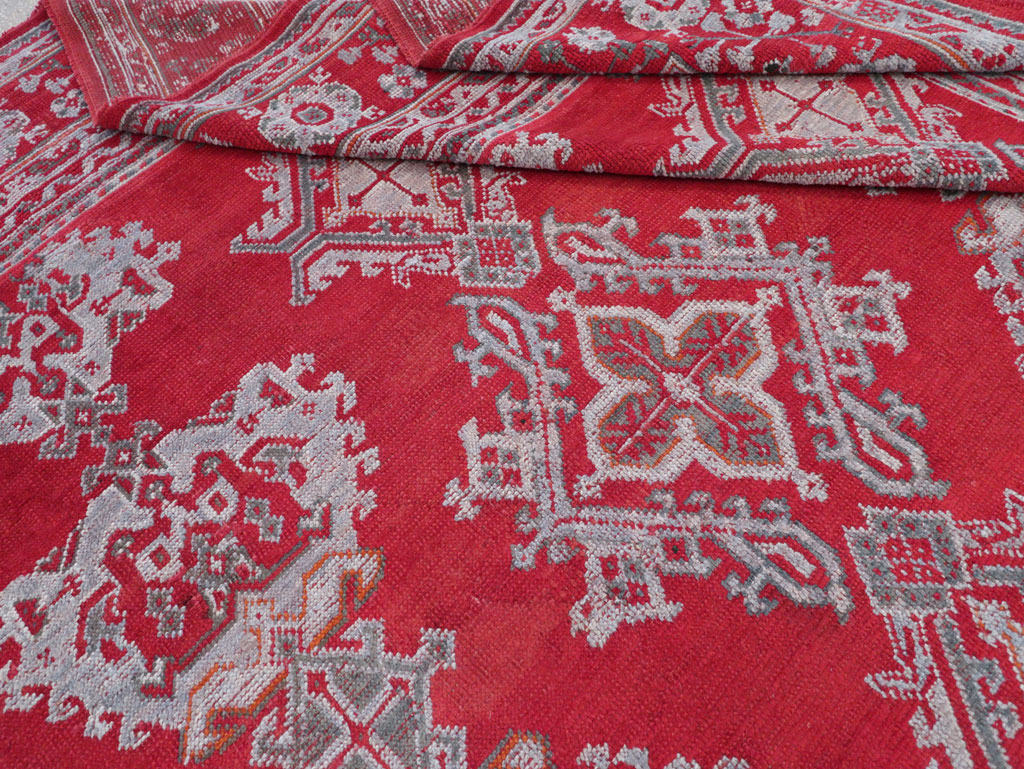 Vintage Turkish Oushak Square Room Size Carpet, No.30618 - Gss