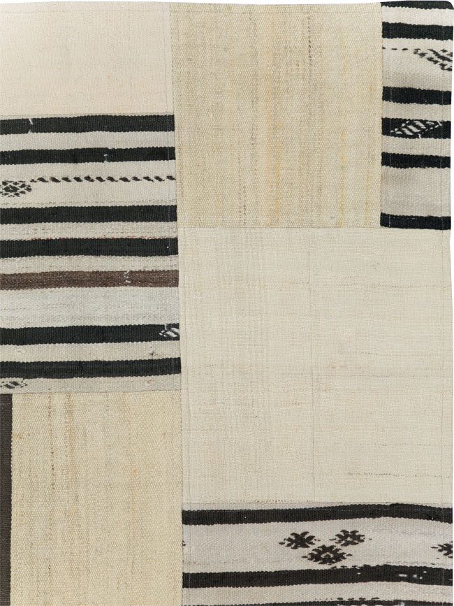 Contemporary Turkish Patchwork Style Flatweave, No.30621 - Gss