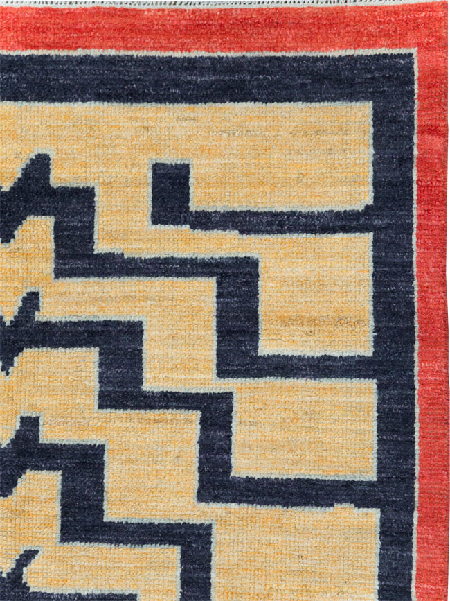 Contemporary Turkish Tulu Accent Rug, No.30627 - Gss