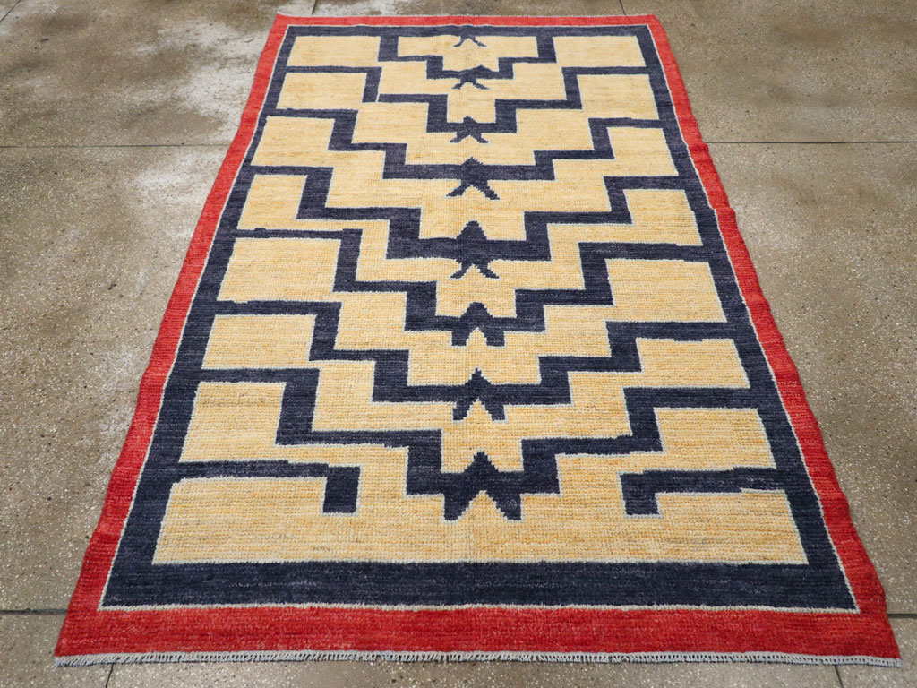 Contemporary Turkish Tulu Accent Rug, No.30627 - Gss
