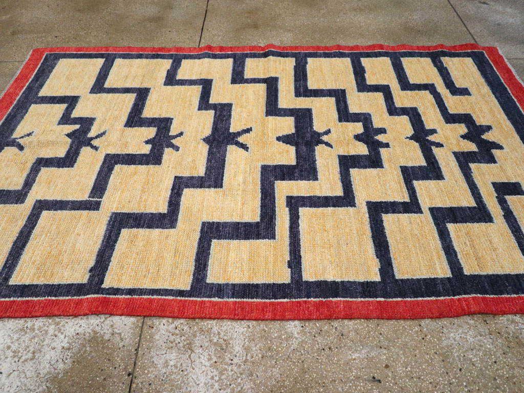 Contemporary Turkish Tulu Accent Rug, No.30627 - Gss