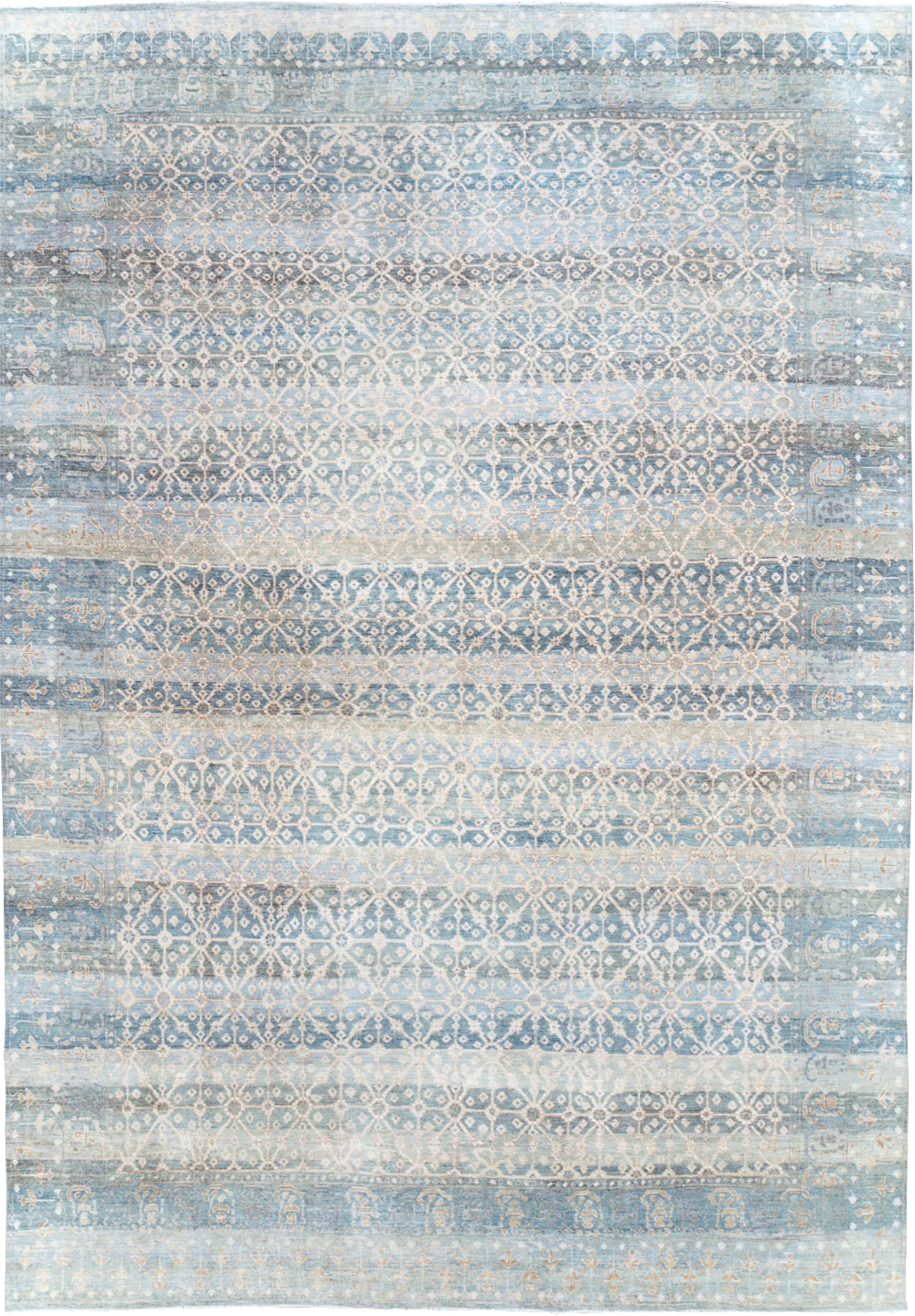 East Turkestan Khotan Inspired Large Turkish Room Size Carpet, No.30628 - Gss