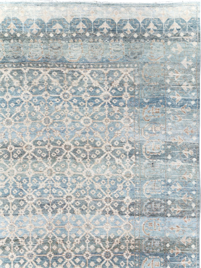 East Turkestan Khotan Inspired Large Turkish Room Size Carpet, No.30628 - Gss