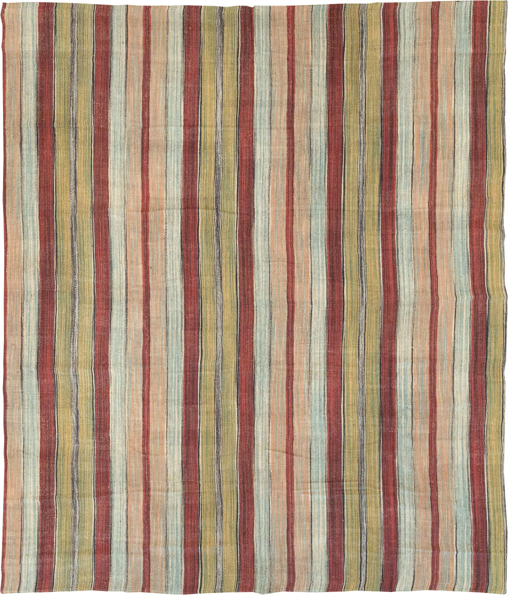 Modern Turkish Flatweave Room Size Carpet, No.30637 - Gss