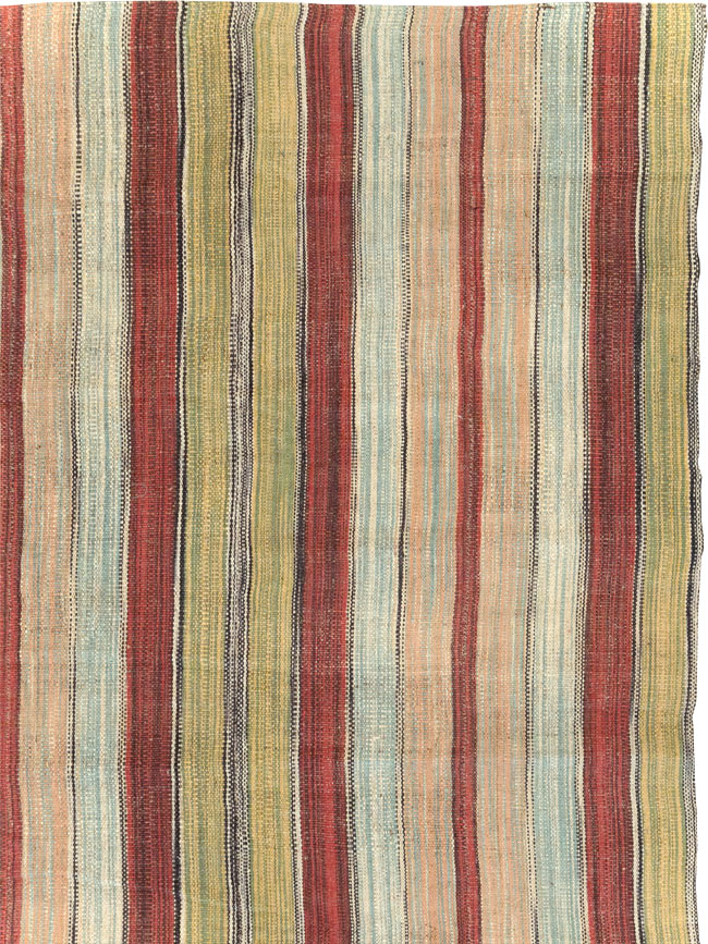 Modern Turkish Flatweave Room Size Carpet, No.30637 - Gss