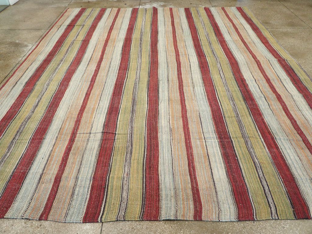 Modern Turkish Flatweave Room Size Carpet, No.30637 - Gss
