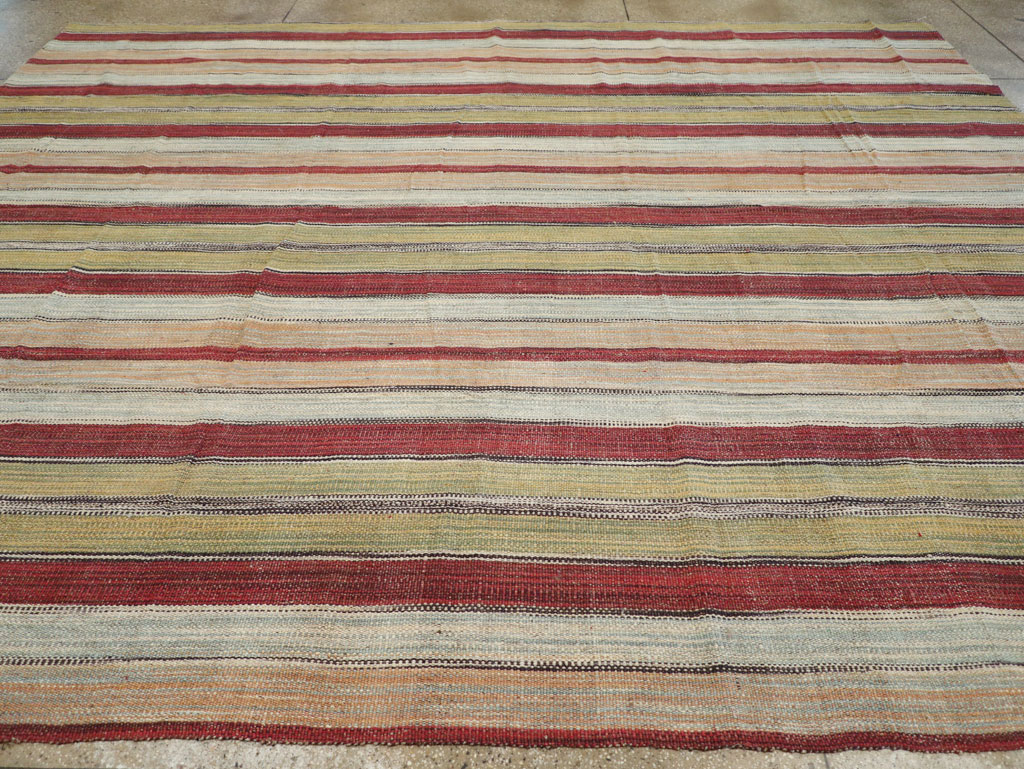 Modern Turkish Flatweave Room Size Carpet, No.30637 - Gss