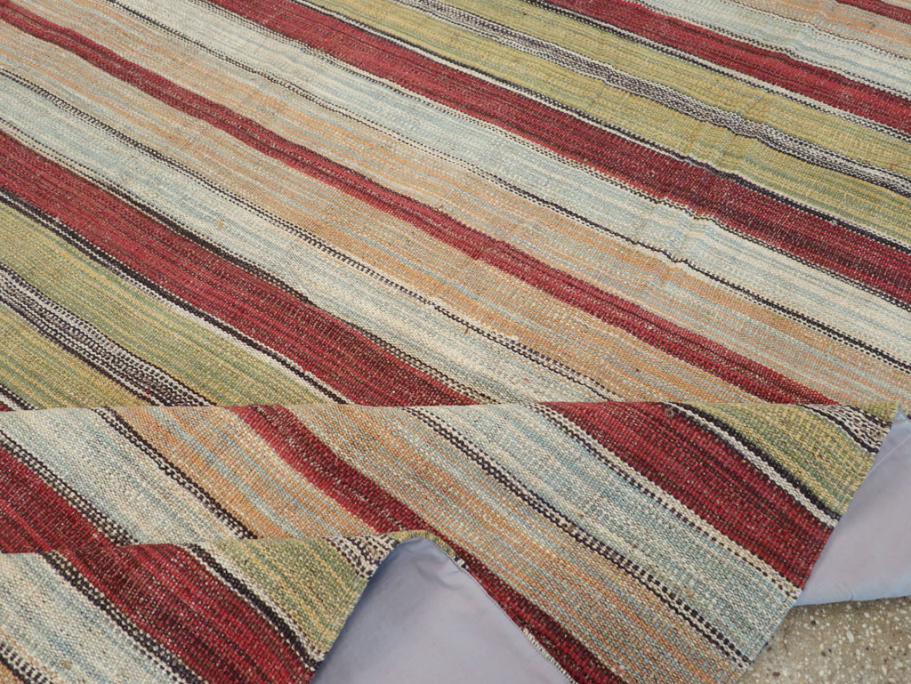 Modern Turkish Flatweave Room Size Carpet, No.30637 - Gss