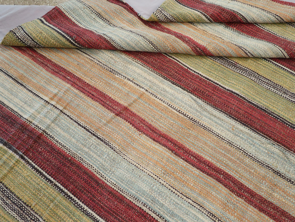 Modern Turkish Flatweave Room Size Carpet, No.30637 - Gss