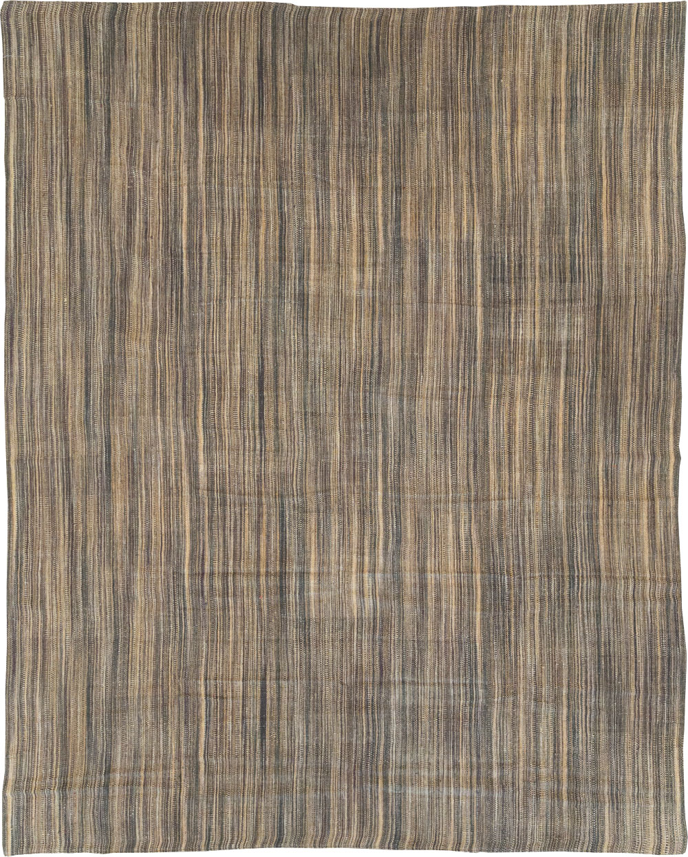 Modern Turkish Flatweave Room Size Carpet, No.30638 - Gss