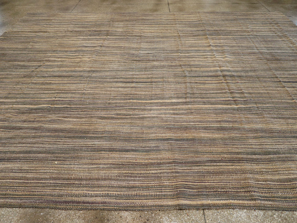 Modern Turkish Flatweave Room Size Carpet, No.30638 - Gss