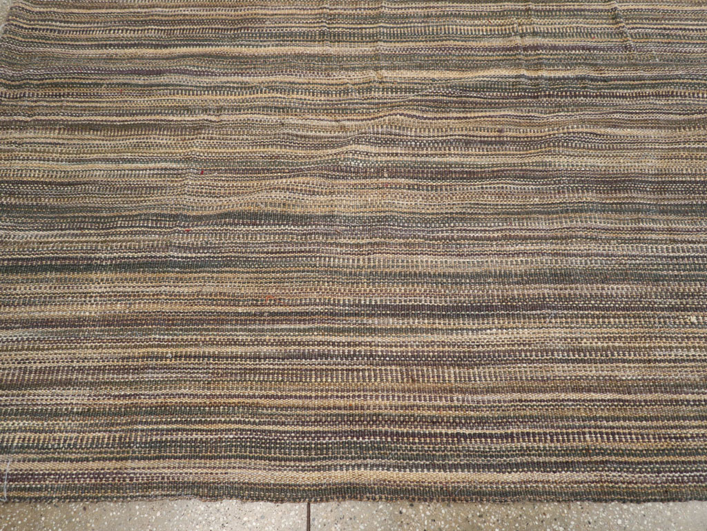 Modern Turkish Flatweave Room Size Carpet, No.30638 - Gss