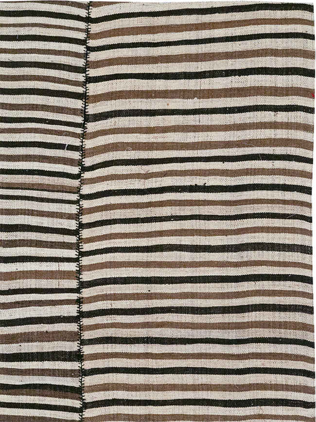 Vintage Persian Flatweave Kilim Room Size Carpet, No.30639 - Gss