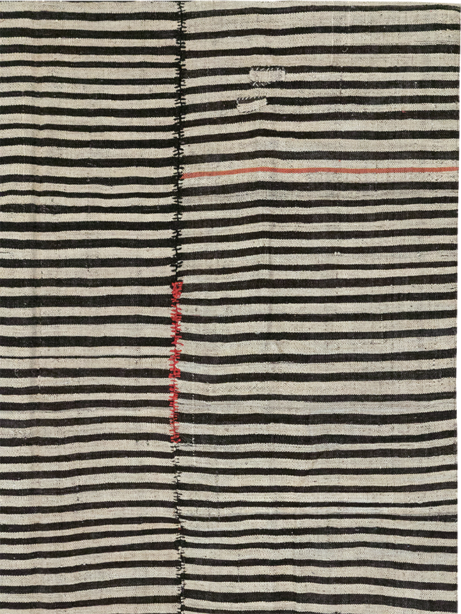 Vintage Persian Flatweave Kilim Gallery Carpet, No.30642 - Gss