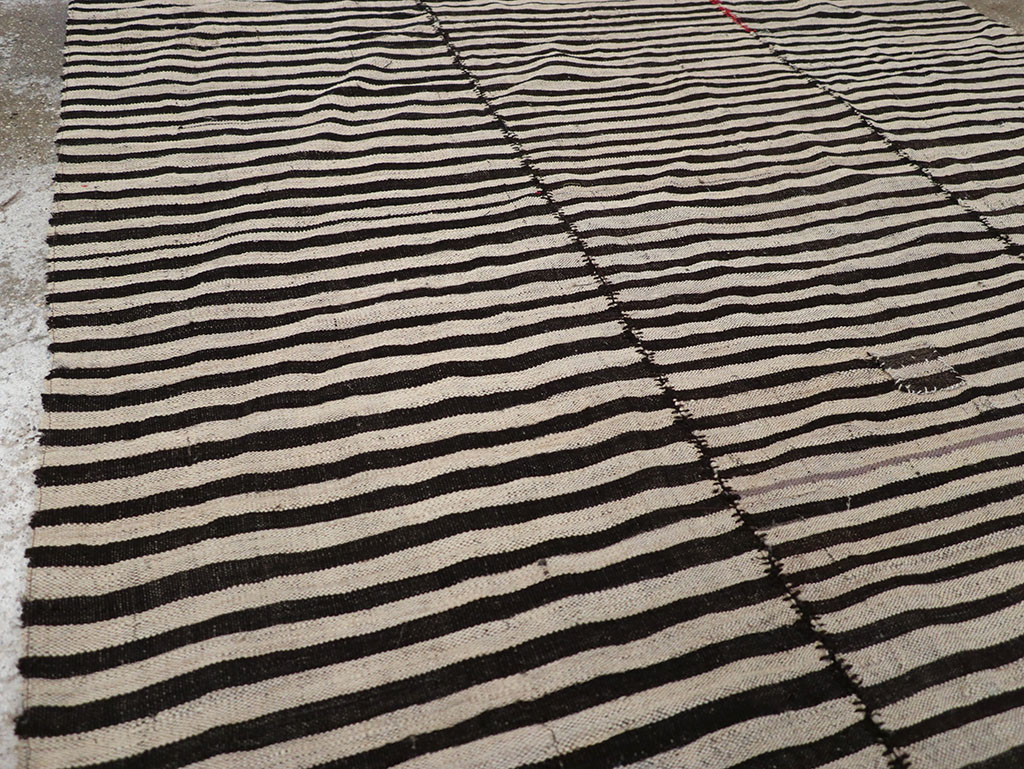 Vintage Persian Flatweave Kilim Gallery Carpet, No.30642 - Gss