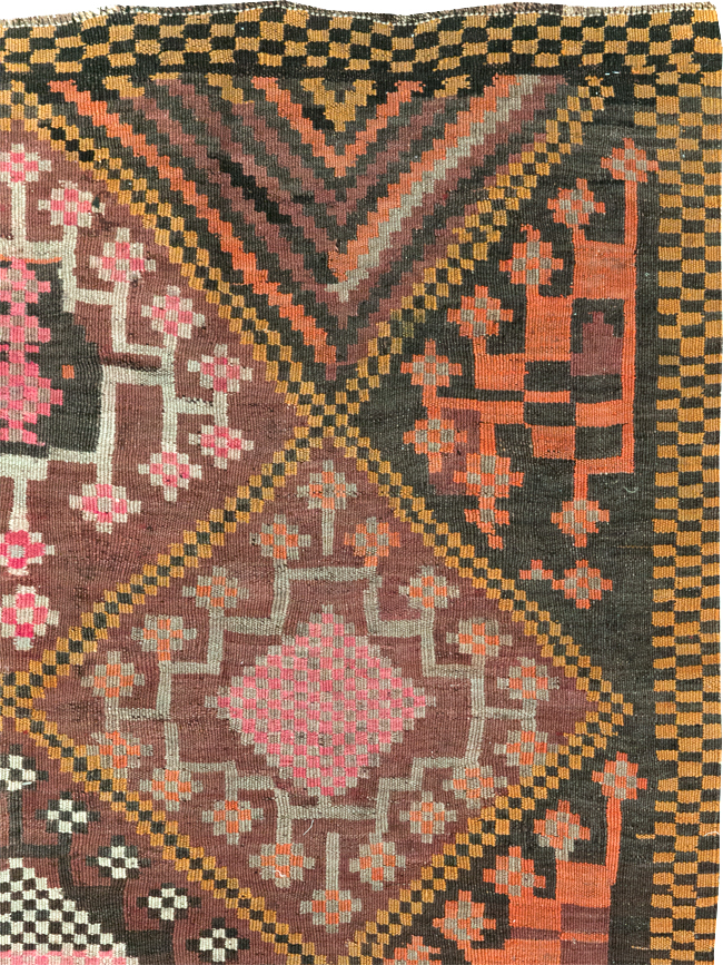 Vintage Persian Flatweave Kilim Gallery Rug, No.30651 - Gss