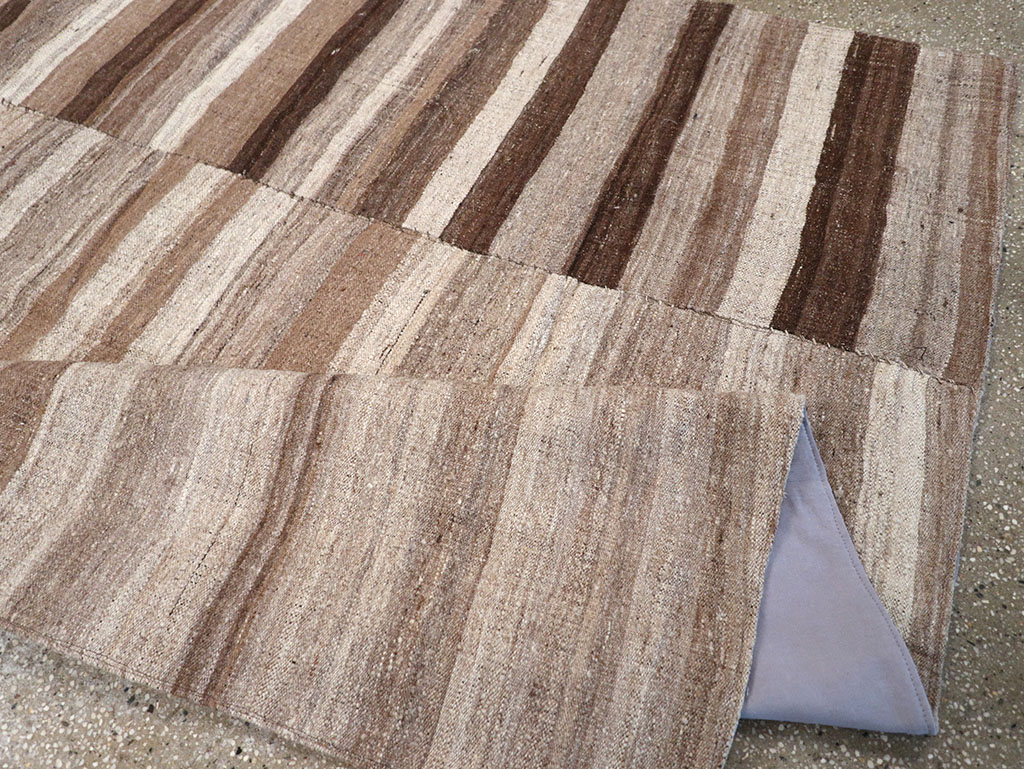 Vintage Turkish Flatweave Kilim Gallery Carpet, No.30653 - Gss