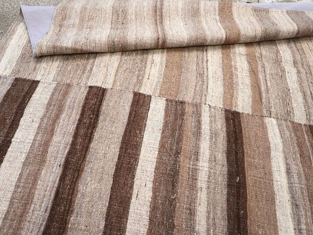 Vintage Turkish Flatweave Kilim Gallery Carpet, No.30653 - Gss