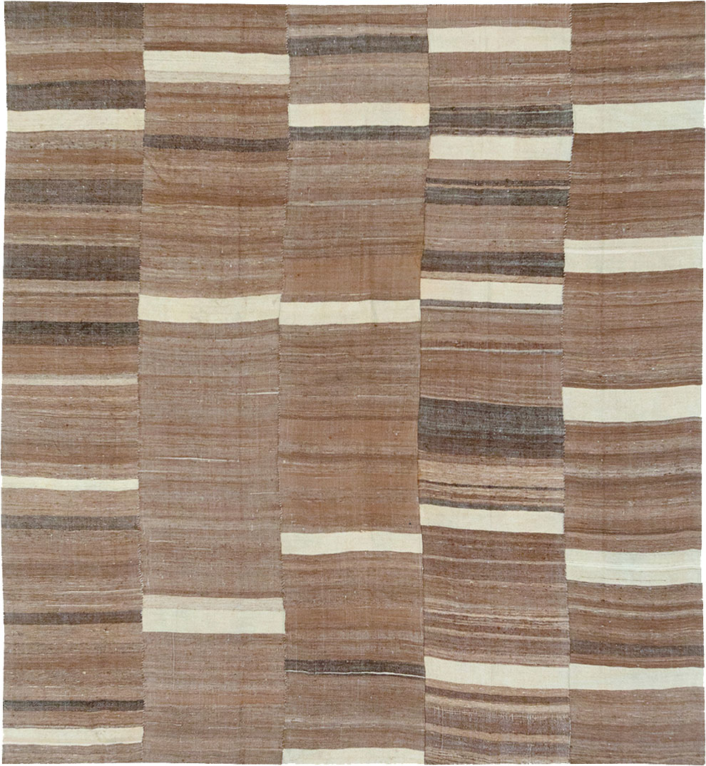 Vintage Turkish Flatweave Kilim Room Size Carpet, No.30654 - Gss