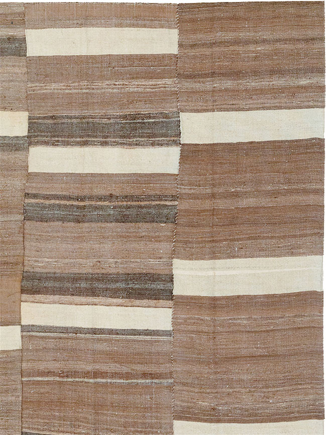 Vintage Turkish Flatweave Kilim Room Size Carpet, No.30654 - Gss