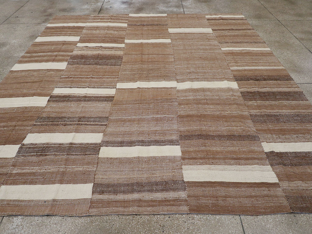 Vintage Turkish Flatweave Kilim Room Size Carpet, No.30654 - Gss