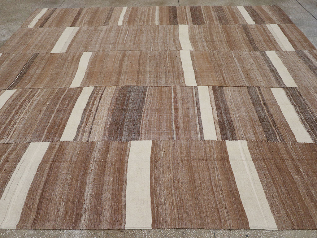 Vintage Turkish Flatweave Kilim Room Size Carpet, No.30654 - Gss